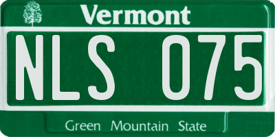 VT license plate NLS075