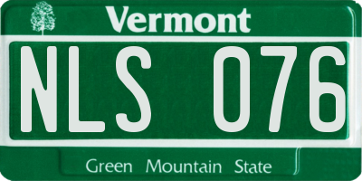VT license plate NLS076