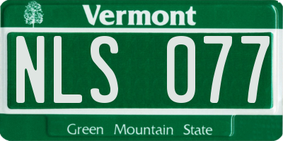 VT license plate NLS077