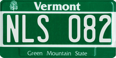 VT license plate NLS082