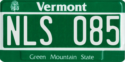 VT license plate NLS085