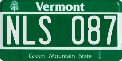 VT license plate NLS087