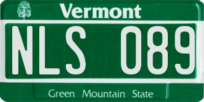 VT license plate NLS089