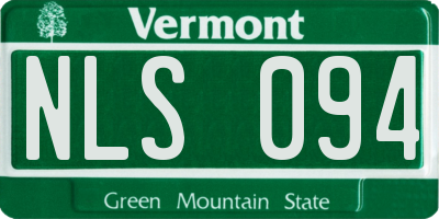 VT license plate NLS094
