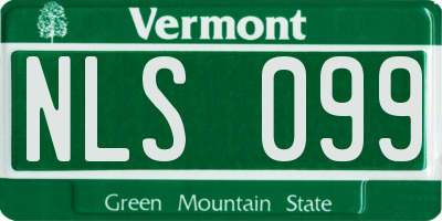 VT license plate NLS099