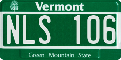VT license plate NLS106