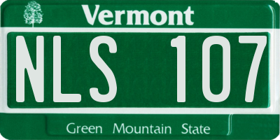 VT license plate NLS107