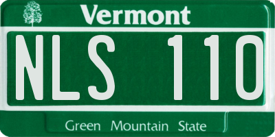 VT license plate NLS110