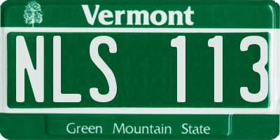 VT license plate NLS113