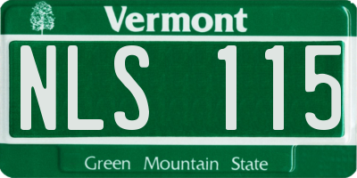 VT license plate NLS115