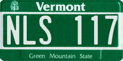 VT license plate NLS117