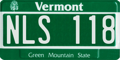VT license plate NLS118