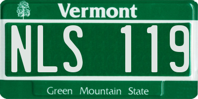 VT license plate NLS119