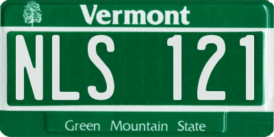 VT license plate NLS121