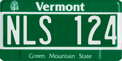 VT license plate NLS124