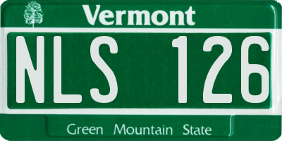 VT license plate NLS126