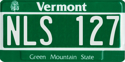 VT license plate NLS127