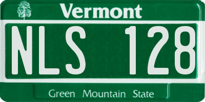 VT license plate NLS128