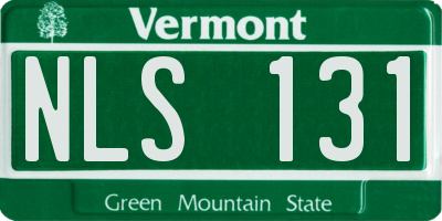 VT license plate NLS131