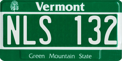 VT license plate NLS132