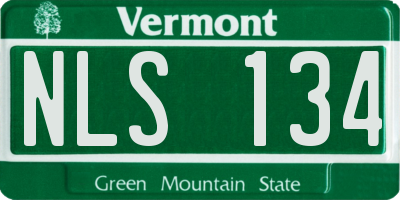 VT license plate NLS134