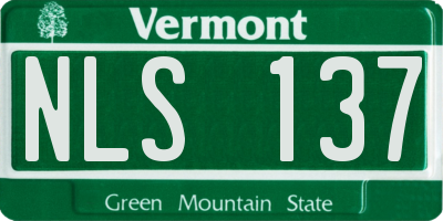 VT license plate NLS137