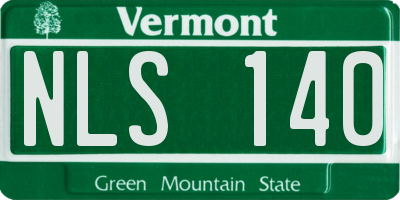 VT license plate NLS140