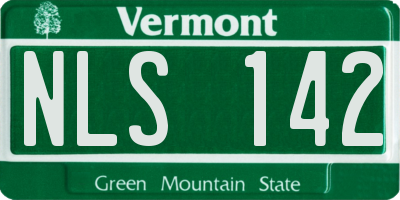 VT license plate NLS142