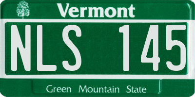VT license plate NLS145