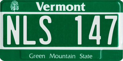VT license plate NLS147