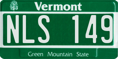 VT license plate NLS149
