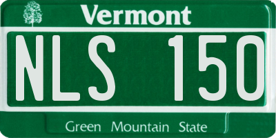 VT license plate NLS150