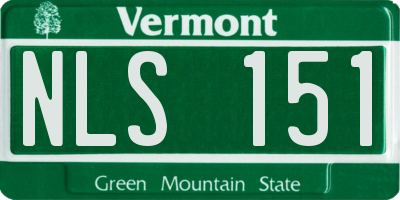 VT license plate NLS151