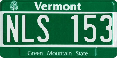 VT license plate NLS153