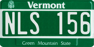VT license plate NLS156
