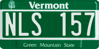 VT license plate NLS157