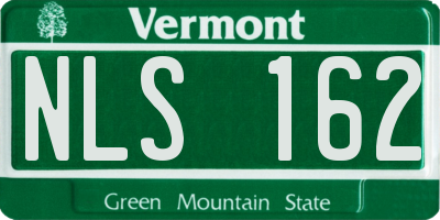 VT license plate NLS162