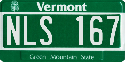 VT license plate NLS167