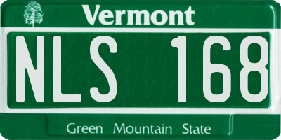 VT license plate NLS168