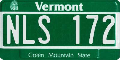 VT license plate NLS172