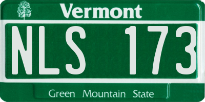 VT license plate NLS173