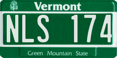 VT license plate NLS174
