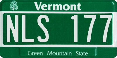 VT license plate NLS177