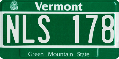 VT license plate NLS178