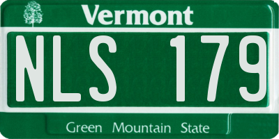 VT license plate NLS179