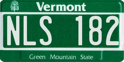 VT license plate NLS182