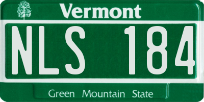 VT license plate NLS184