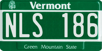 VT license plate NLS186