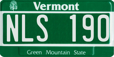 VT license plate NLS190