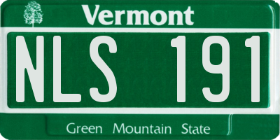 VT license plate NLS191